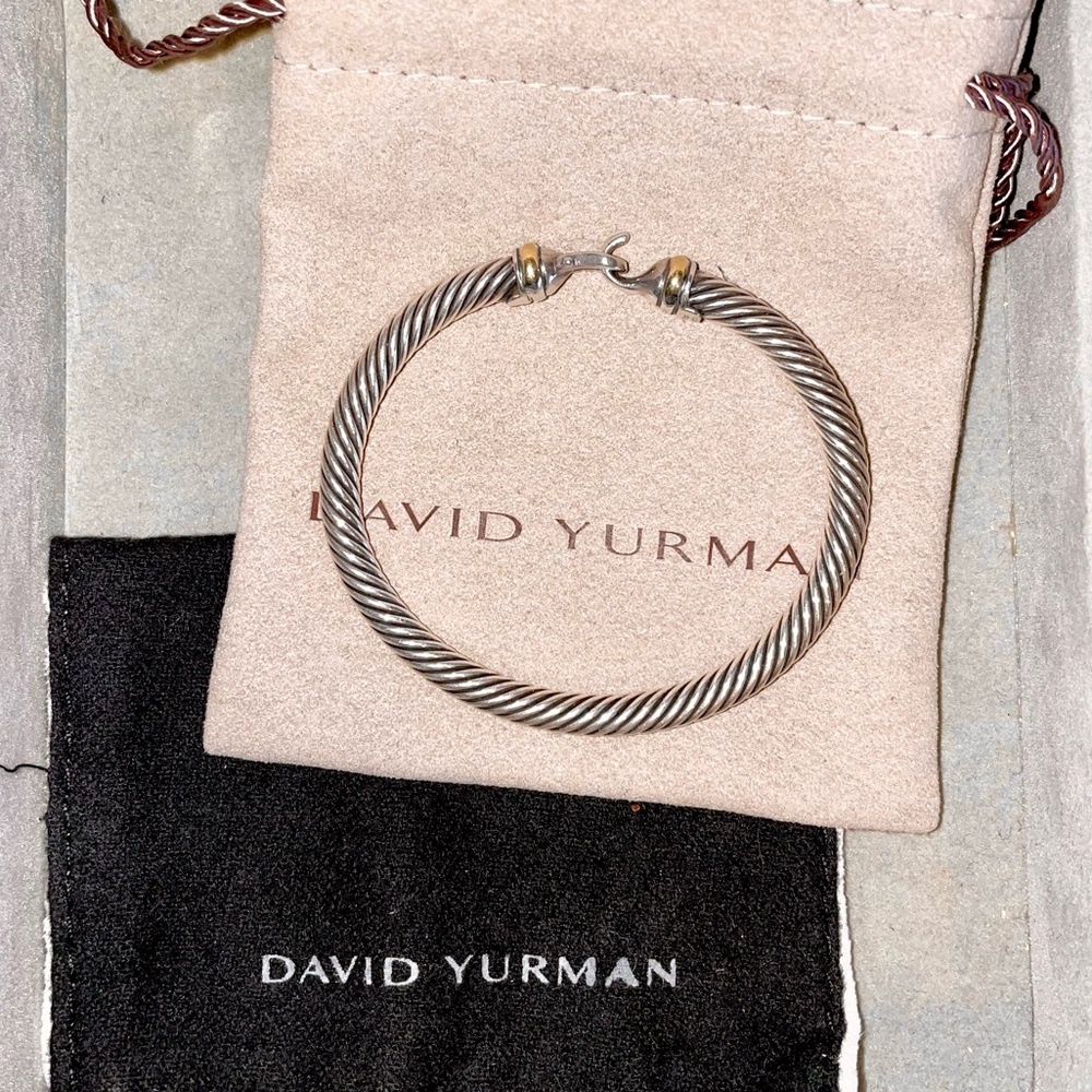 David Yurman Cable Classic Buckle Bracelet with Gold (4mm)